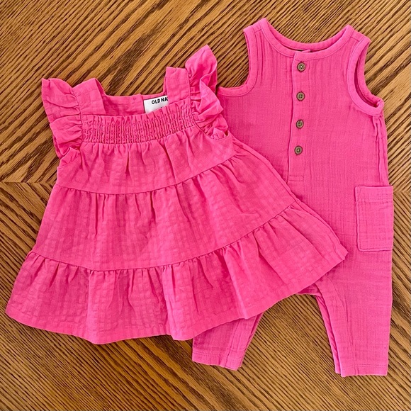 Old Navy Baby Girl Dress & Henley One-Piece - Pink - Picture 1 of 10